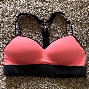 Pink sport bra